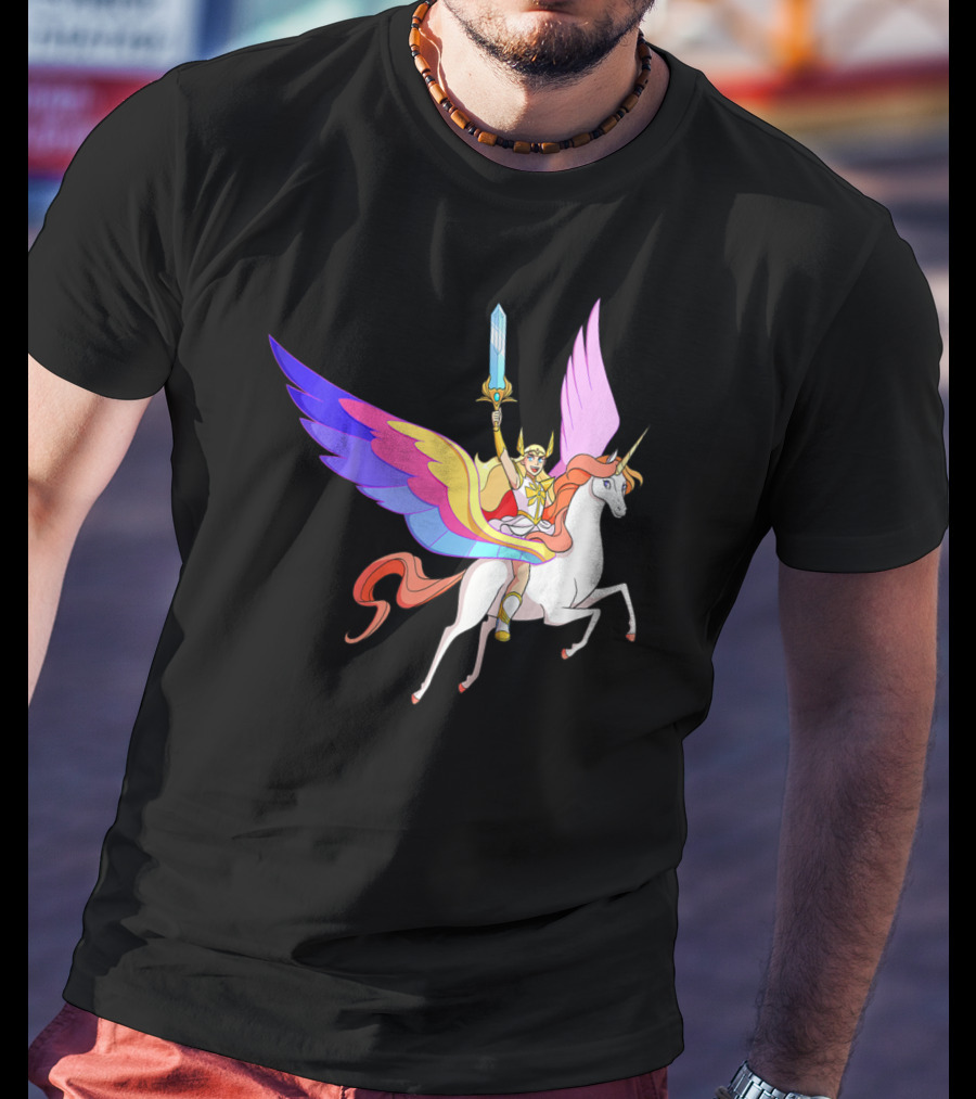 She Ra Kids DreamWorks Action Adventure With Swift Wind Pegasus T-Shirt