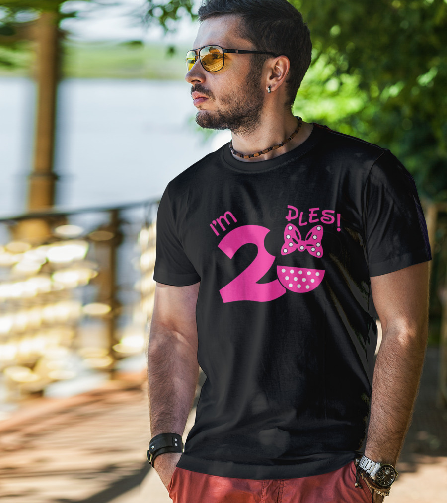 I'm Two Ples Mouse 2nd Birthday T-Shirt