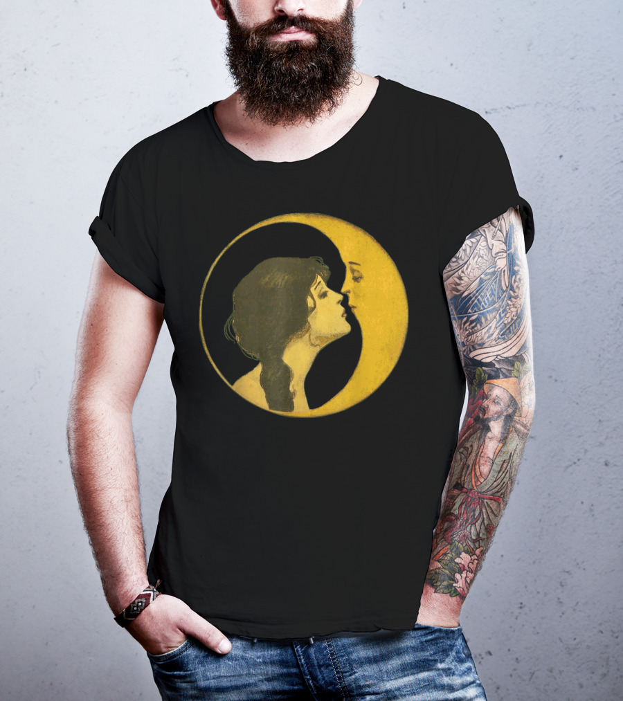 Kiss The Man On The Moon Vintage Celestial T-Shirt