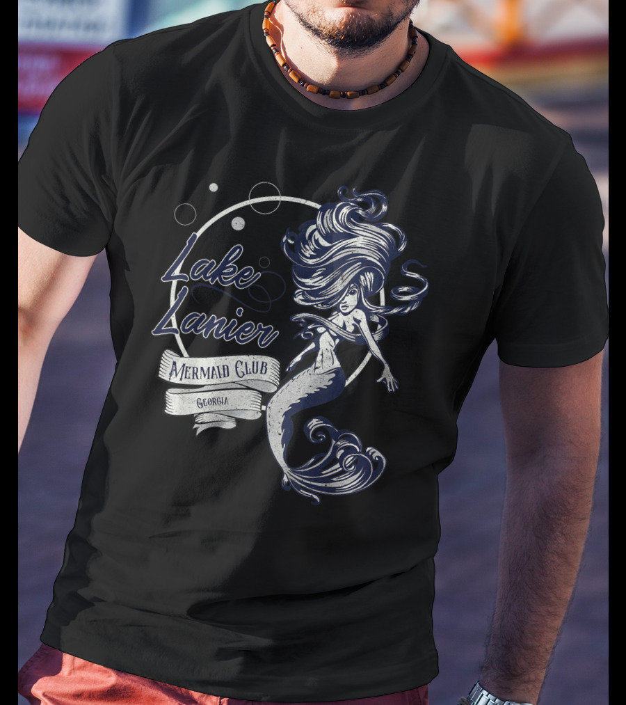 Lake Lanier Mermaid Club Georgia Vintage Mermaid T-Shirt