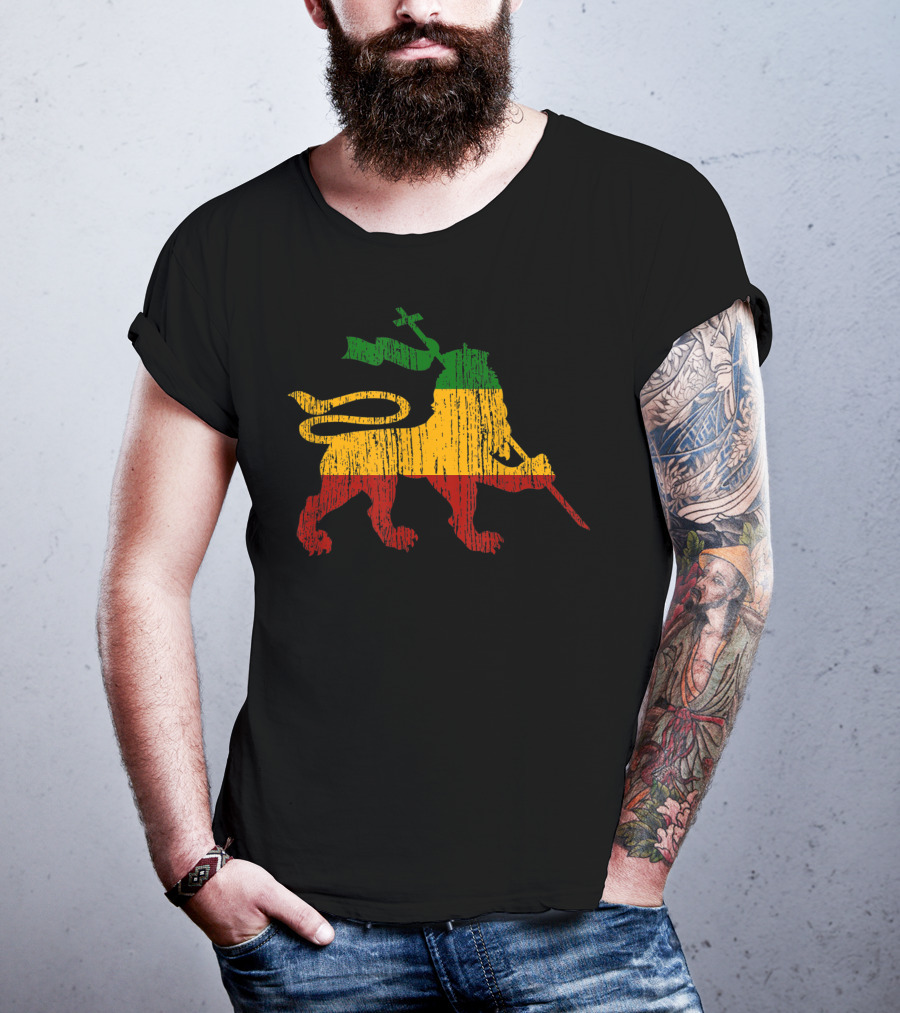 Lion Of Judah Rastafari Rasta Reggae Jamaica T-Shirt