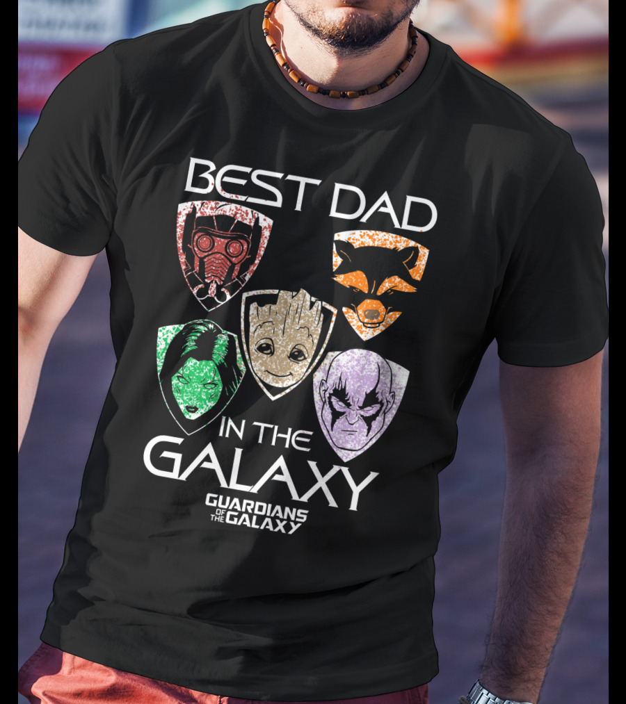 Best Dad In The Galaxy Guardians Of The Galaxy Father's Day T-Shirt