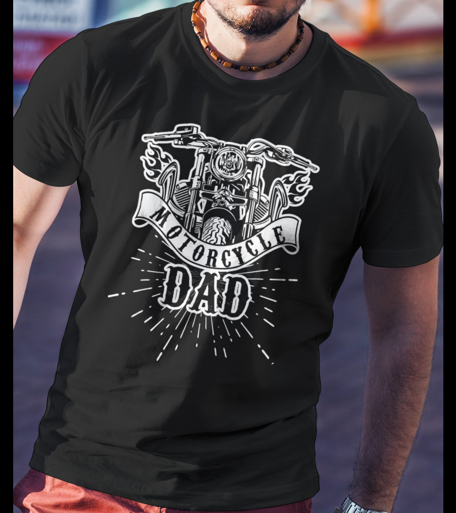 Motorcycle Dad Biker Mens Motorcycle T-Shirt
