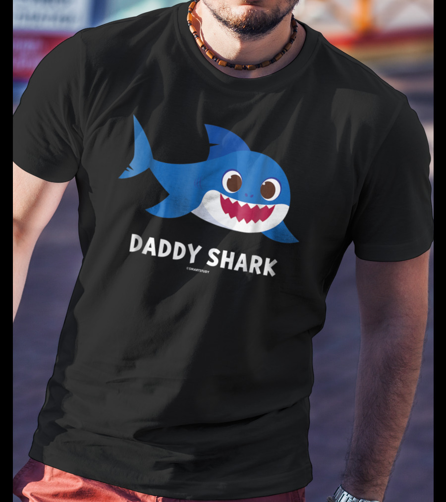Pinkfong Mens Daddy Shark SmartStudy T-Shirt