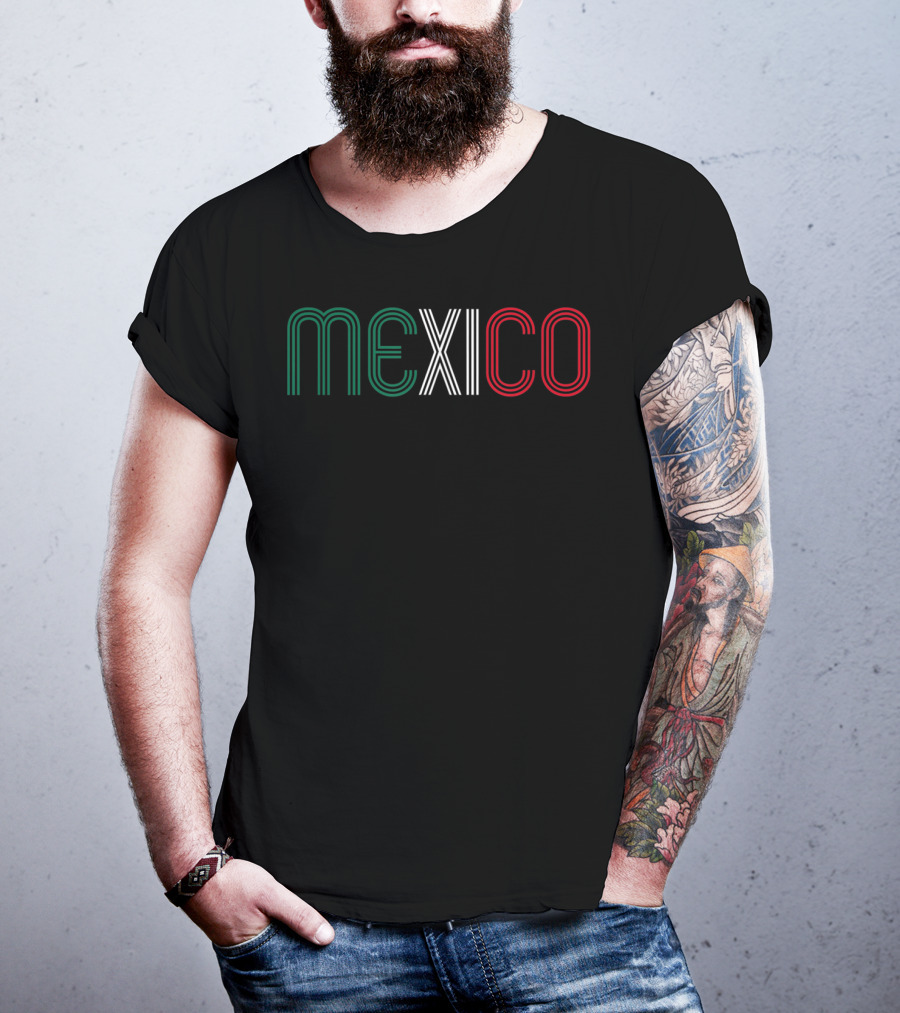 Mexico Soccer Futbol Camisa Mexicana Green White Red Text T-Shirt