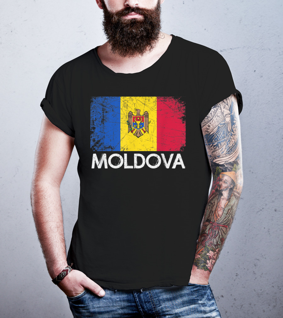 Vintage Moldovan Flag Moldova T-Shirt