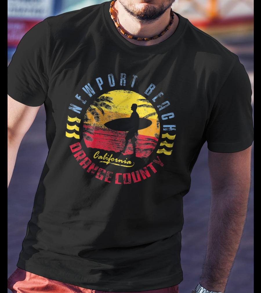 Newport Beach California Orange County Surfing T-Shirt