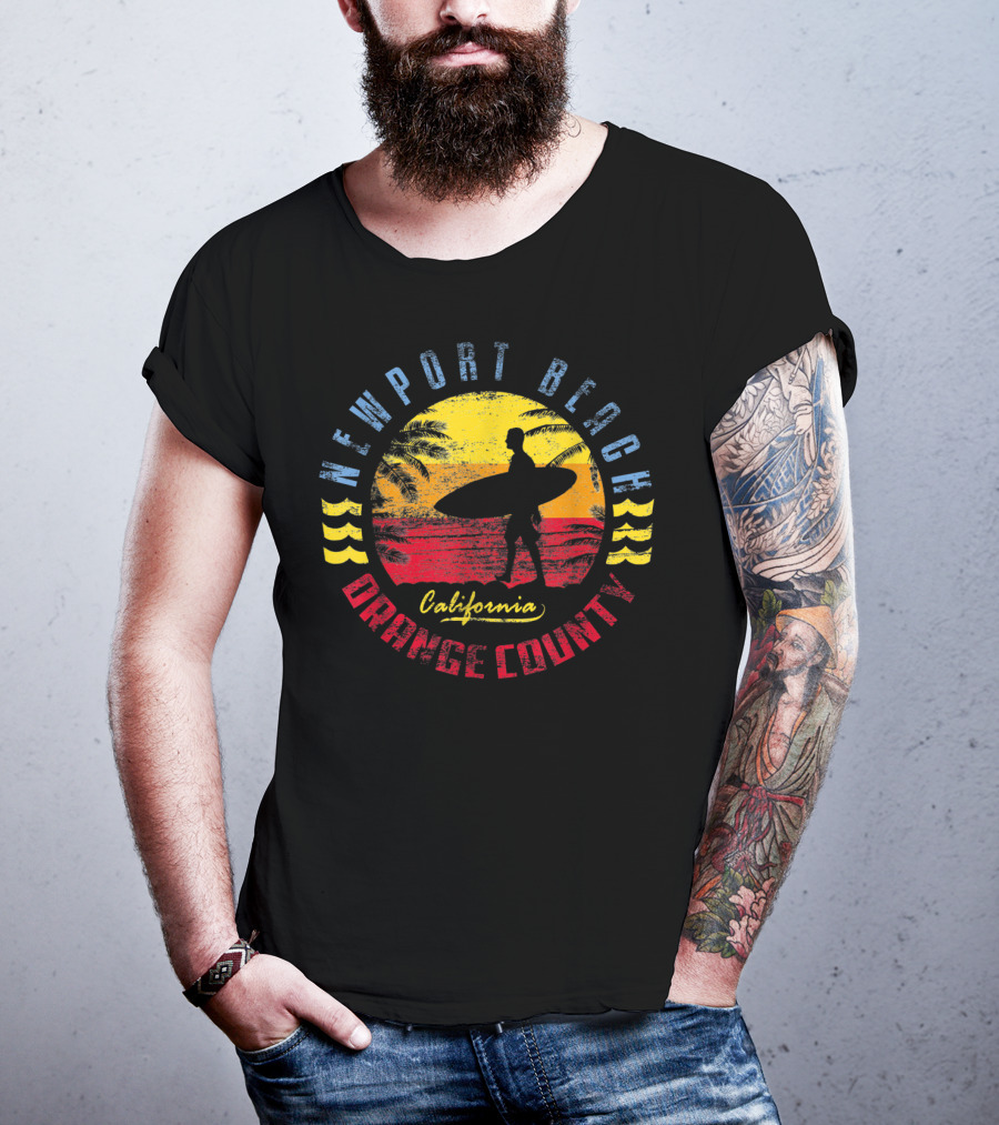 Newport Beach California Orange County Surfing T-Shirt