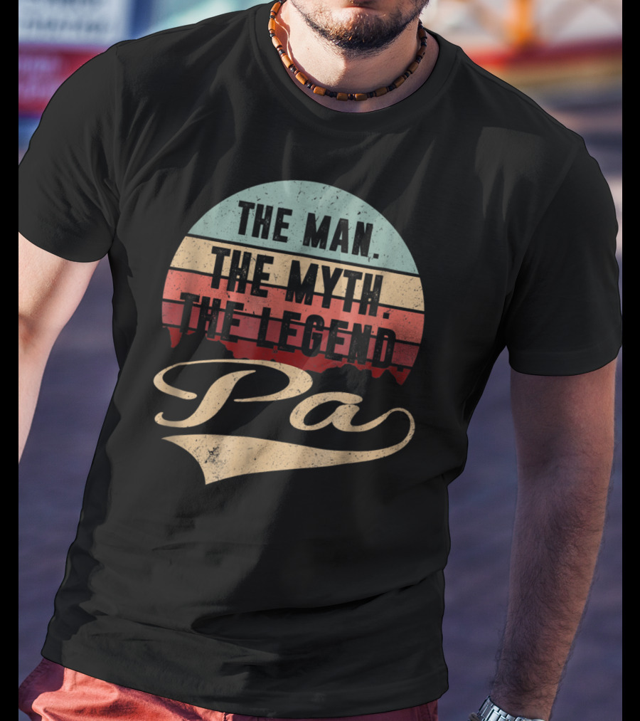 The Man The Myth The Legend Pa Vintage Style Retro Sunset T-Shirt