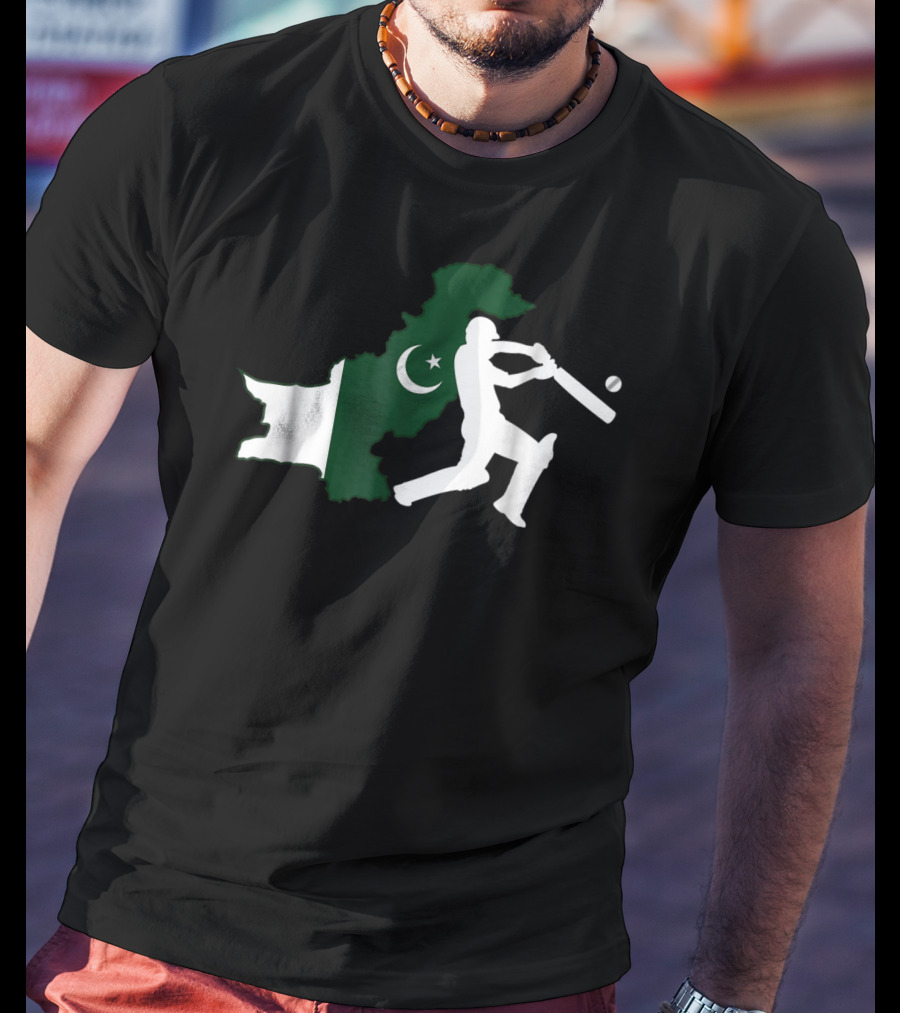 Pakistan Cricket Team Map And Player T-Shirt