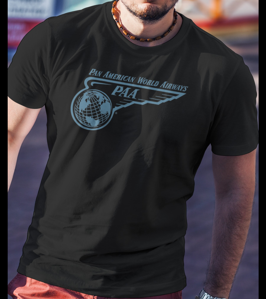 Pan American World Airways PAA Wing And Globe T-Shirt