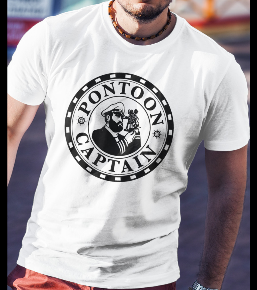 Pontoon Captain Nautical Navigator T-Shirt