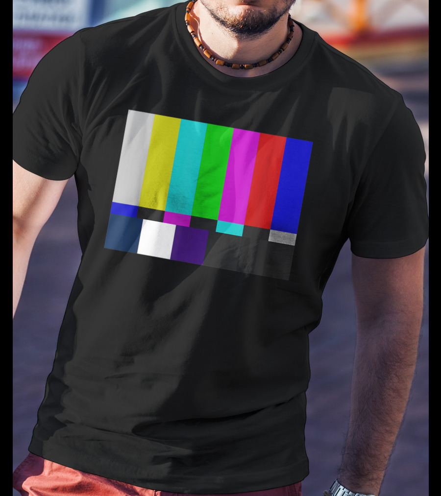 TV Test Pattern Test Card PAL NTSC Retro Colors T-Shirt
