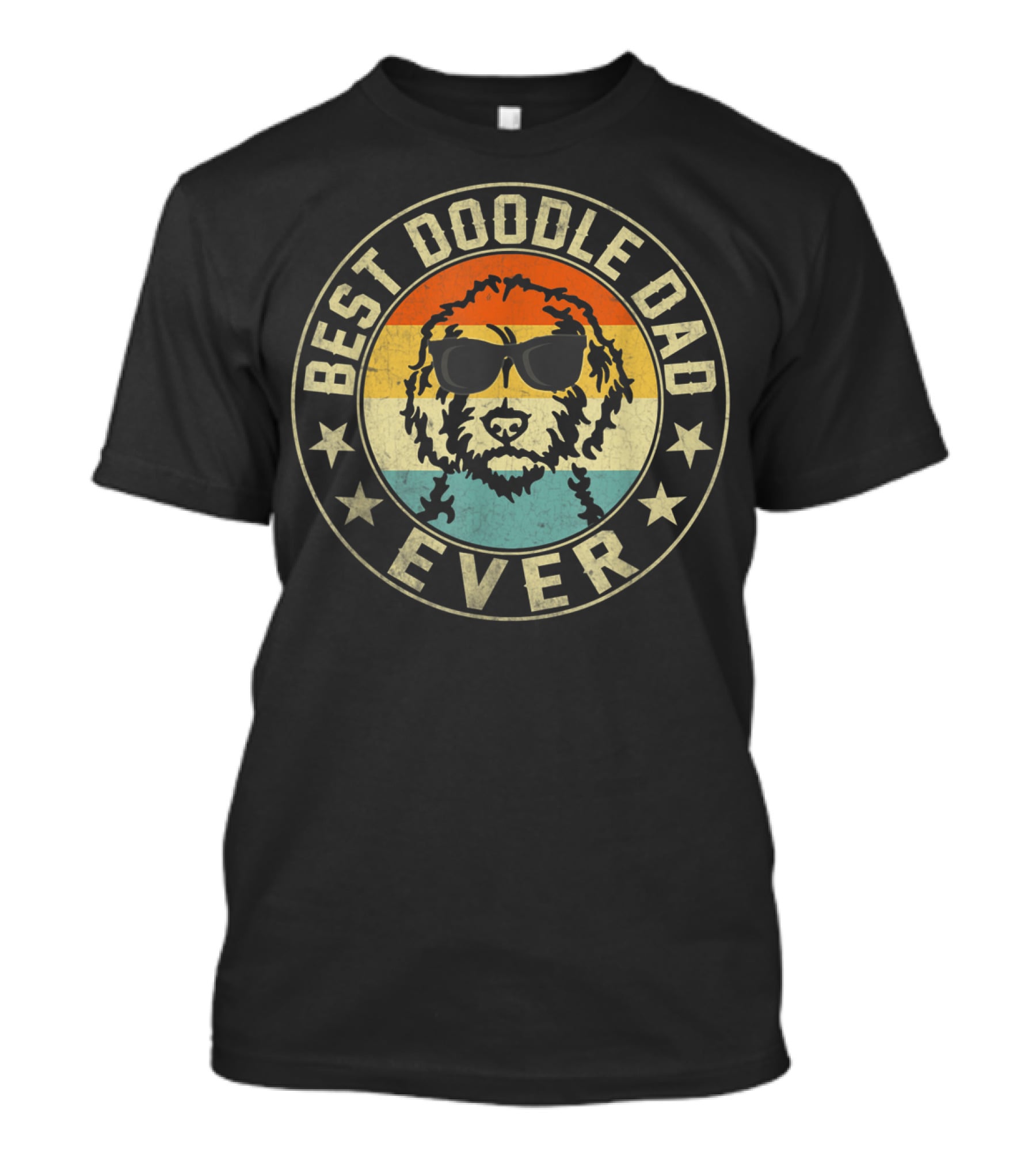 Best Doodle Dad Ever Vintage Goldendoodle Dad T-Shirt