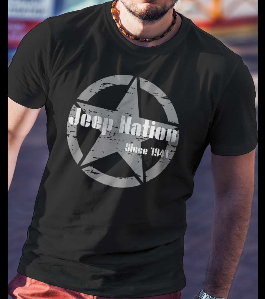 Jeep Nation Since 1941 Star 4x4 Off Road Adventure T-Shirt