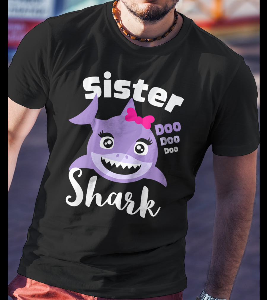 Sister Shark Doo Doo Doo Baby Shark Kids T-Shirt
