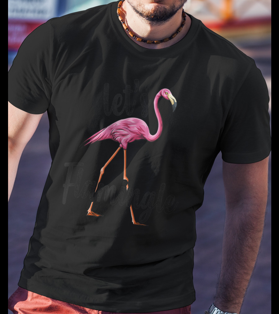 Let's Flamingle Pink Flamingo Bird Tank Top T-Shirt