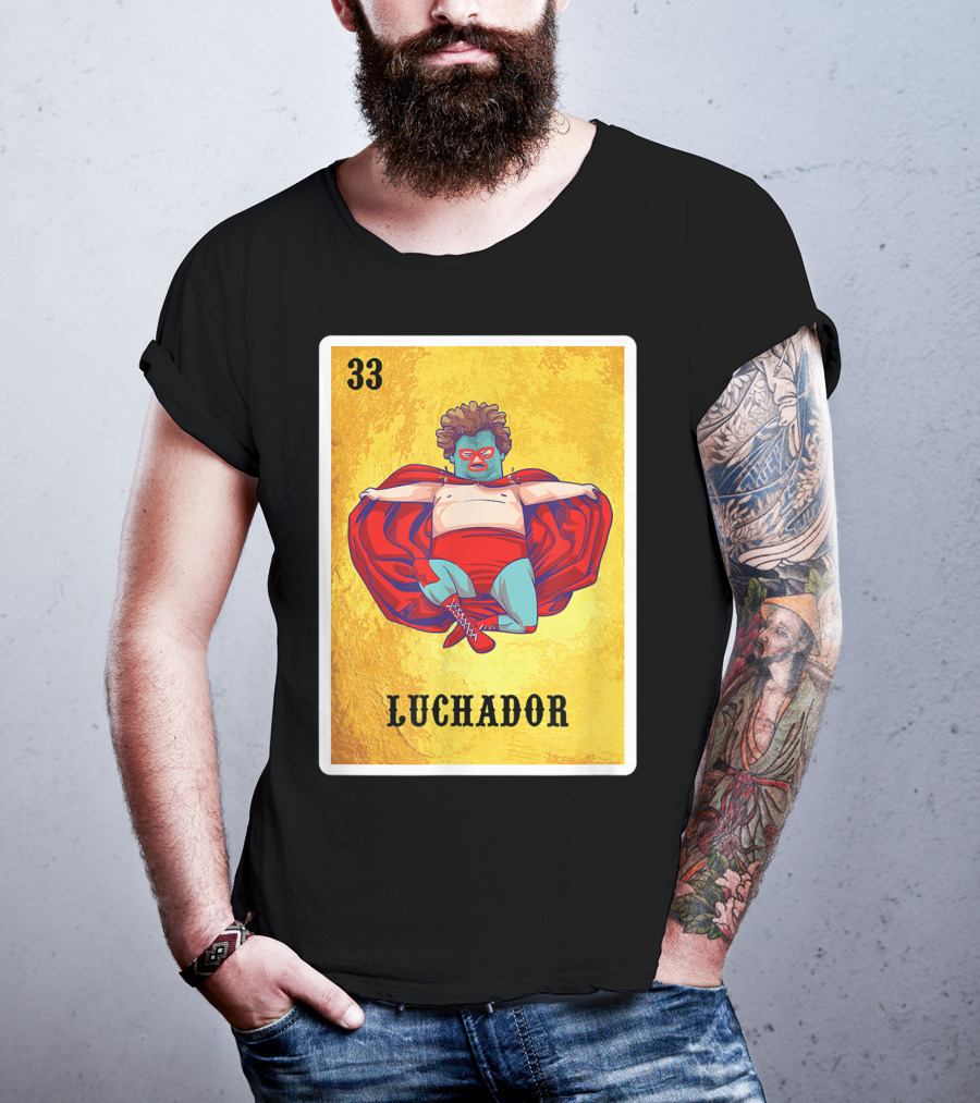 Luchador Masked Wrestler El Lucha Libre Number 33 T-Shirt