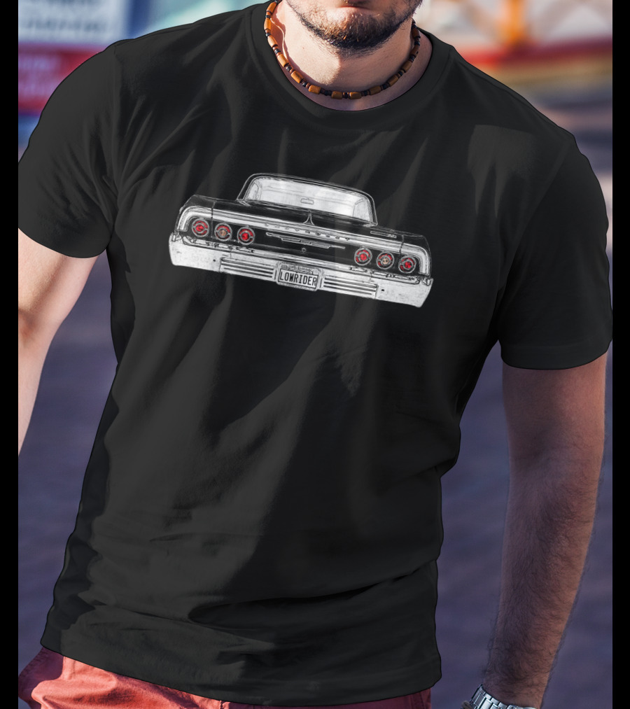 64 Impala Lowrider Rear View T-Shirt