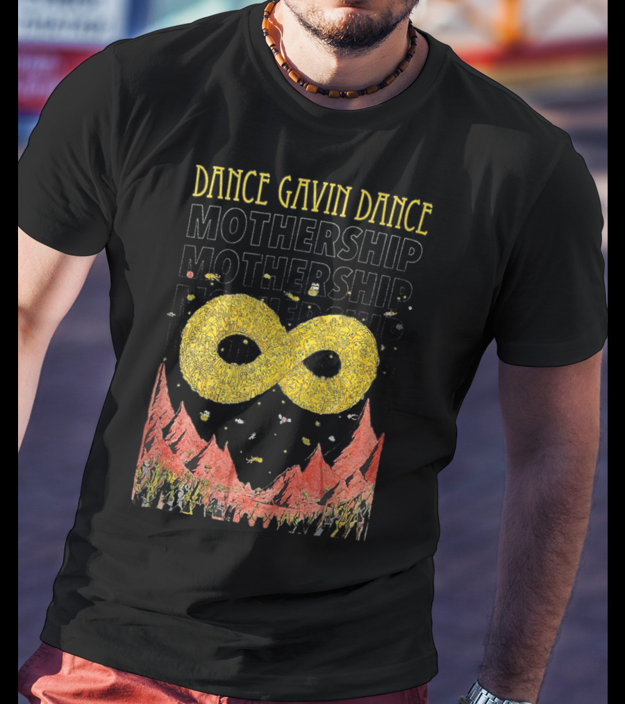 Dance Gavin Dance Mothership Infinite Symbol Red Mountain Scene T-Shirt