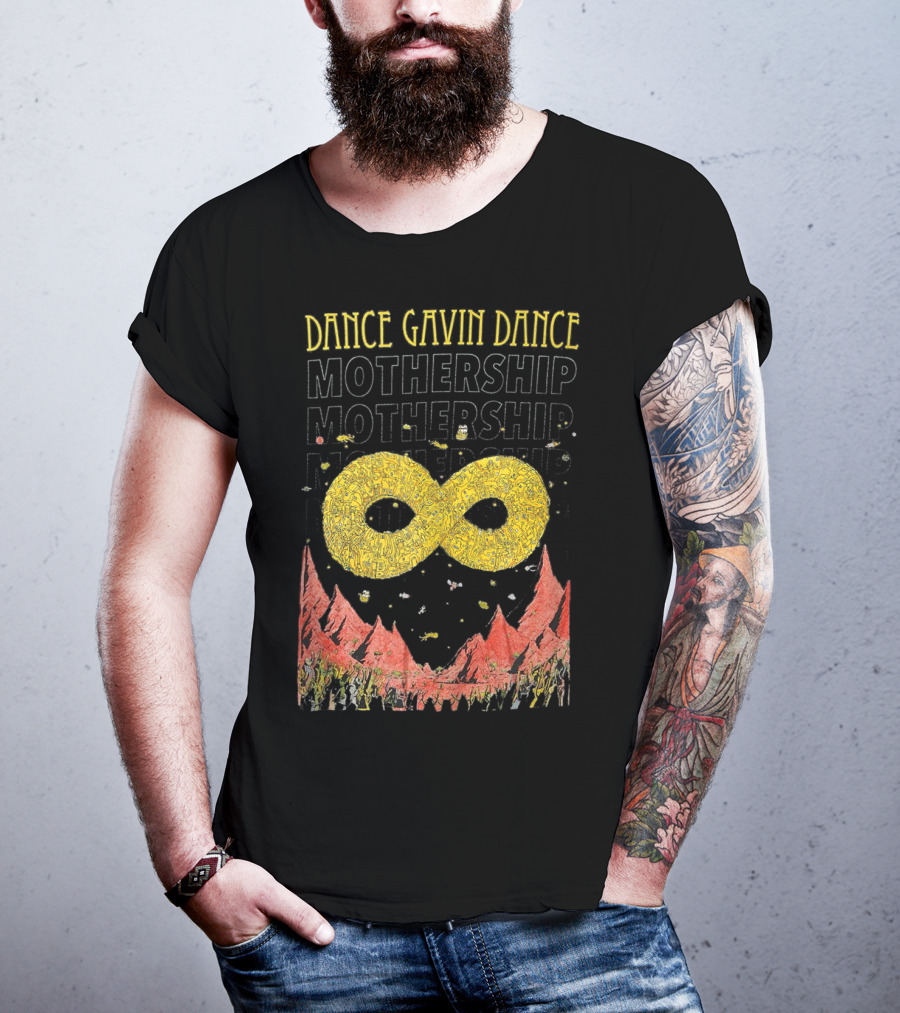 Dance Gavin Dance Mothership Infinite Symbol Red Mountain Scene T-Shirt