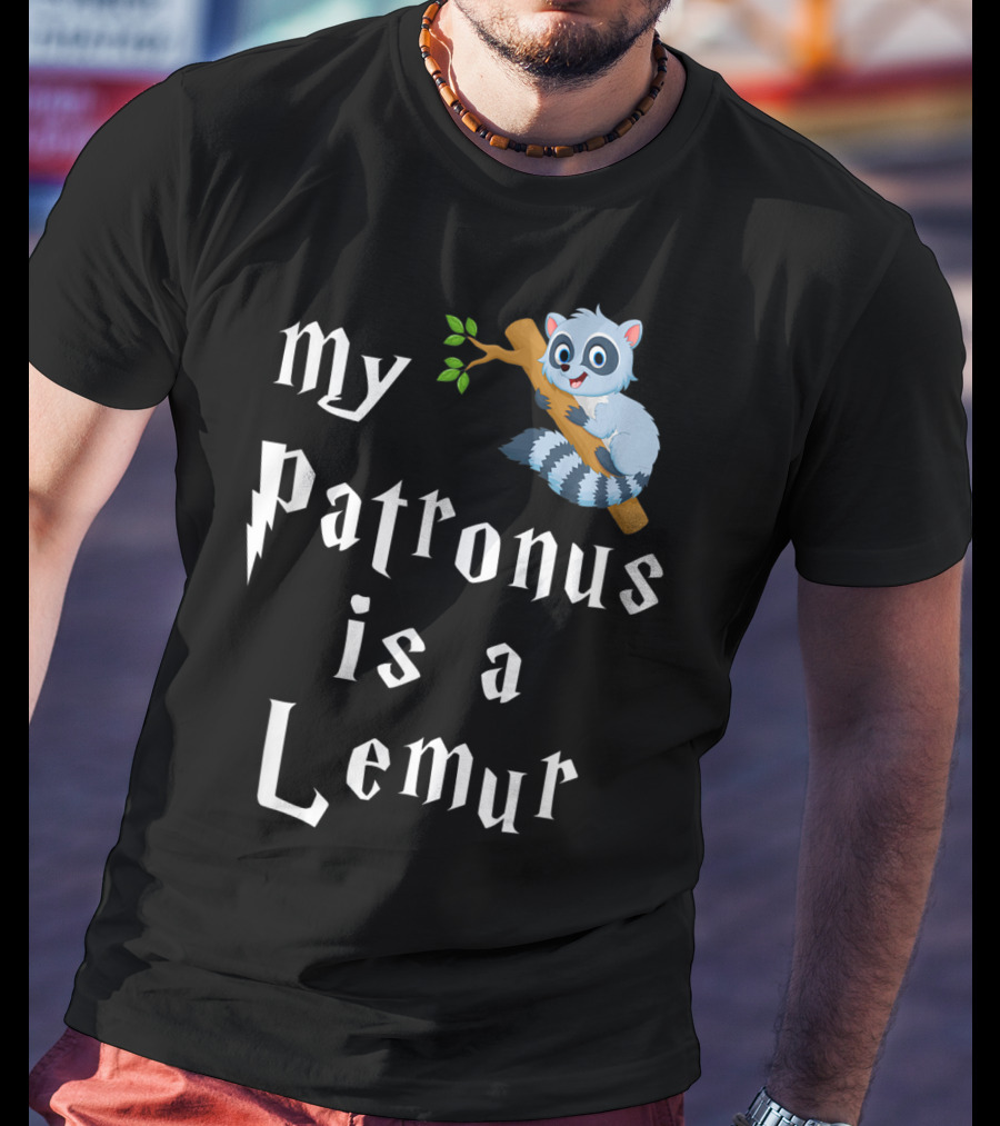 My Patronus Is A Lemur Cute Lemurs Magic Humor T-Shirt