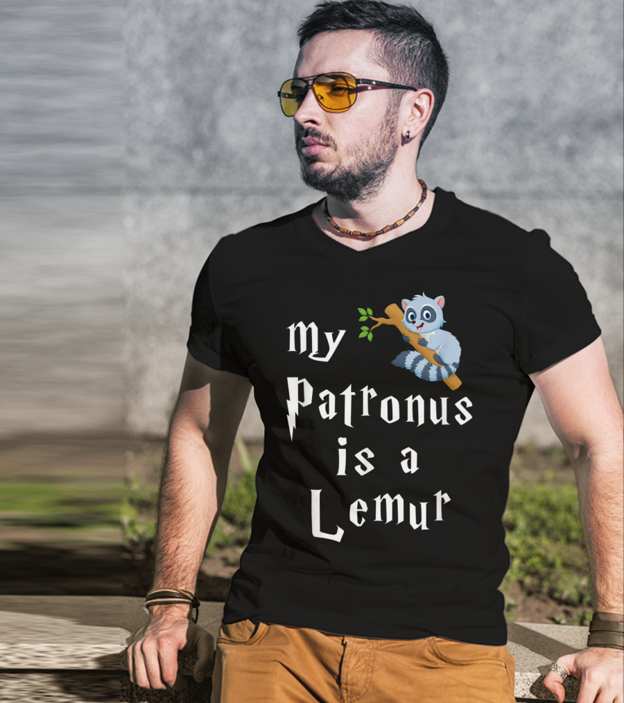My Patronus Is A Lemur Cute Lemurs Magic Humor T-Shirt