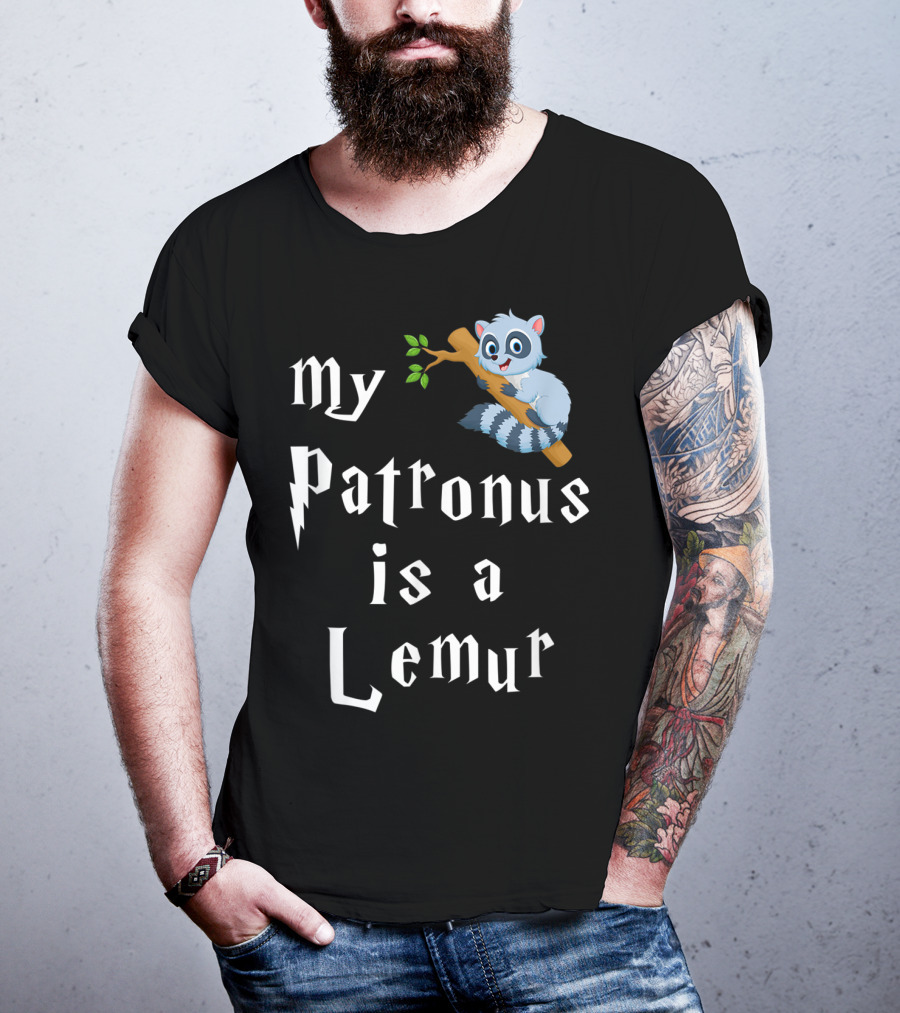 My Patronus Is A Lemur Cute Lemurs Magic Humor T-Shirt