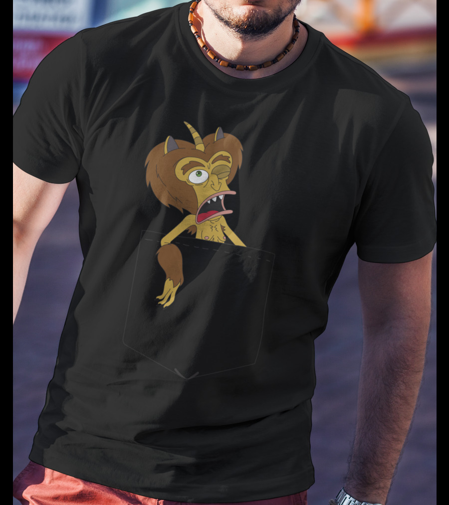 Big Mouth Hormone Monster Peek Netflix Pocket T-Shirt