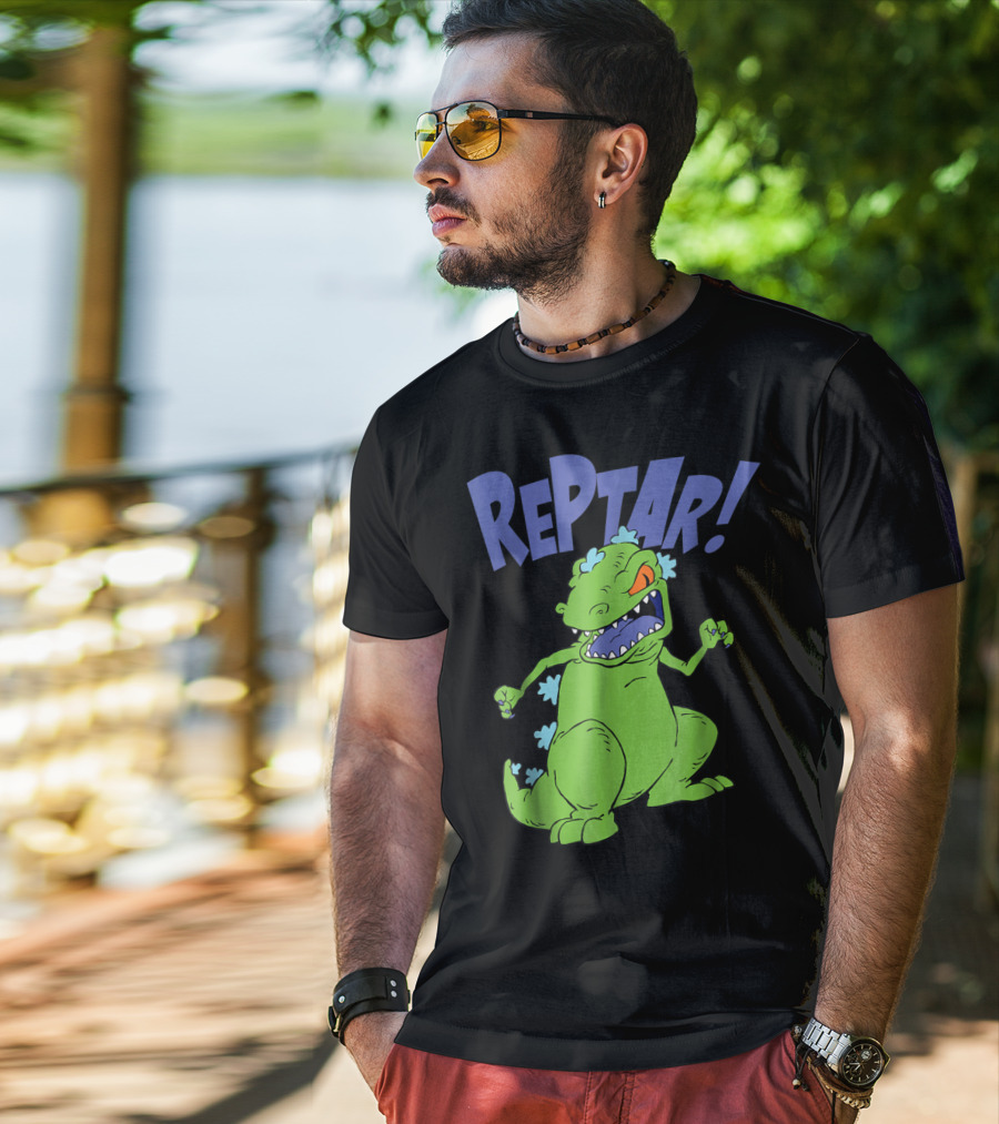 Reptar Rugrats Nickelodeon Animated Dinosaur Character T-Shirt