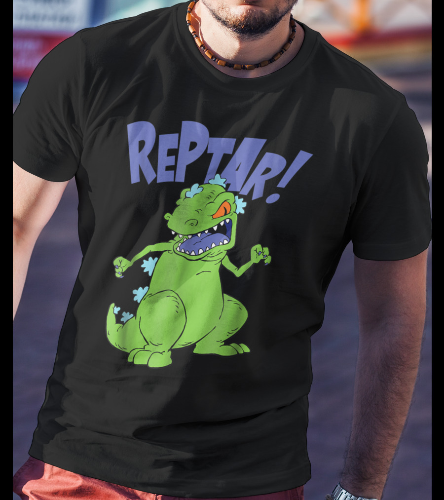 Reptar Rugrats Nickelodeon Animated Dinosaur Character T-Shirt