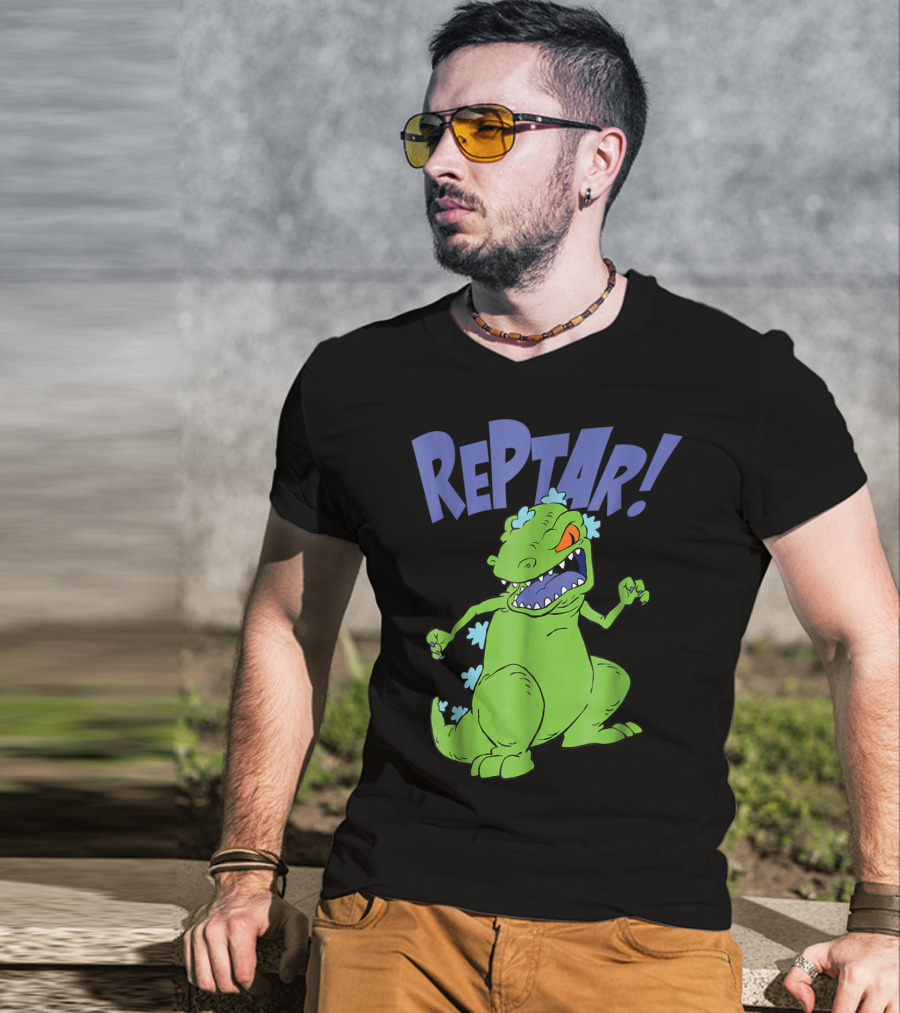 Reptar Rugrats Nickelodeon Animated Dinosaur Character T-Shirt