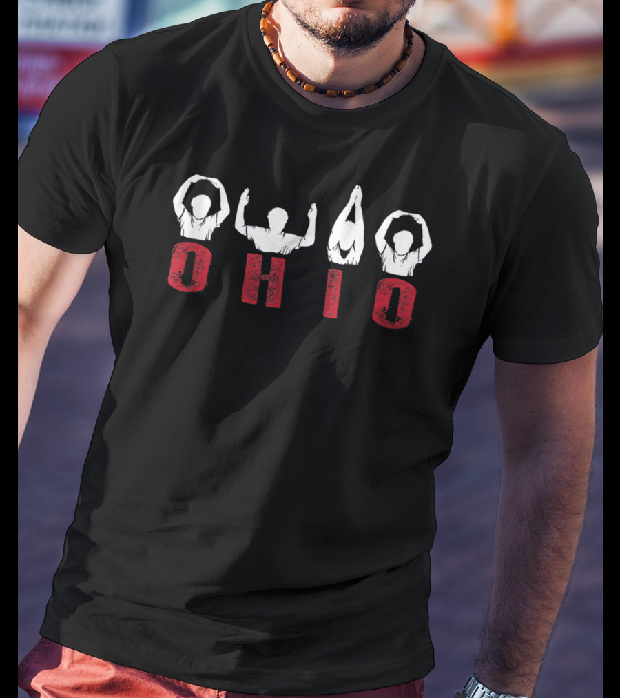 OHIO Art Cute Proud State To Be Ohioan Letters Ro T-Shirt