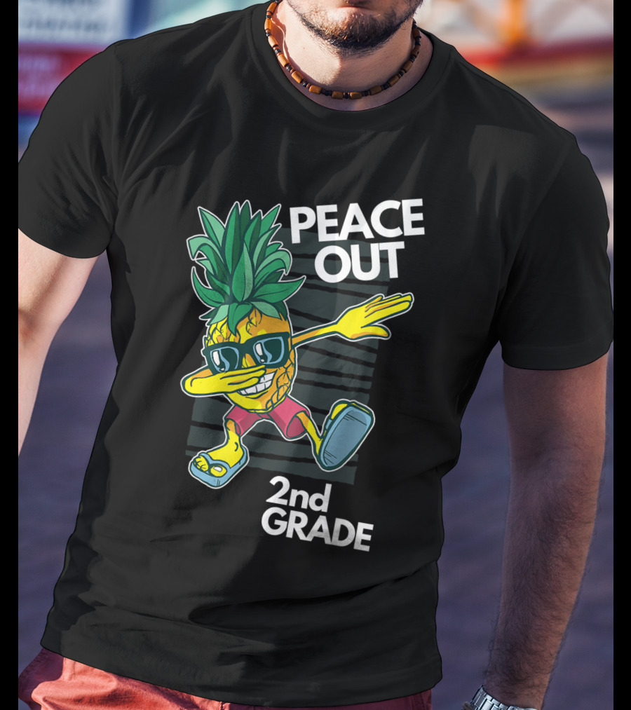 Peace Out Pineapple Dabbing 2nd Grade T-Shirt