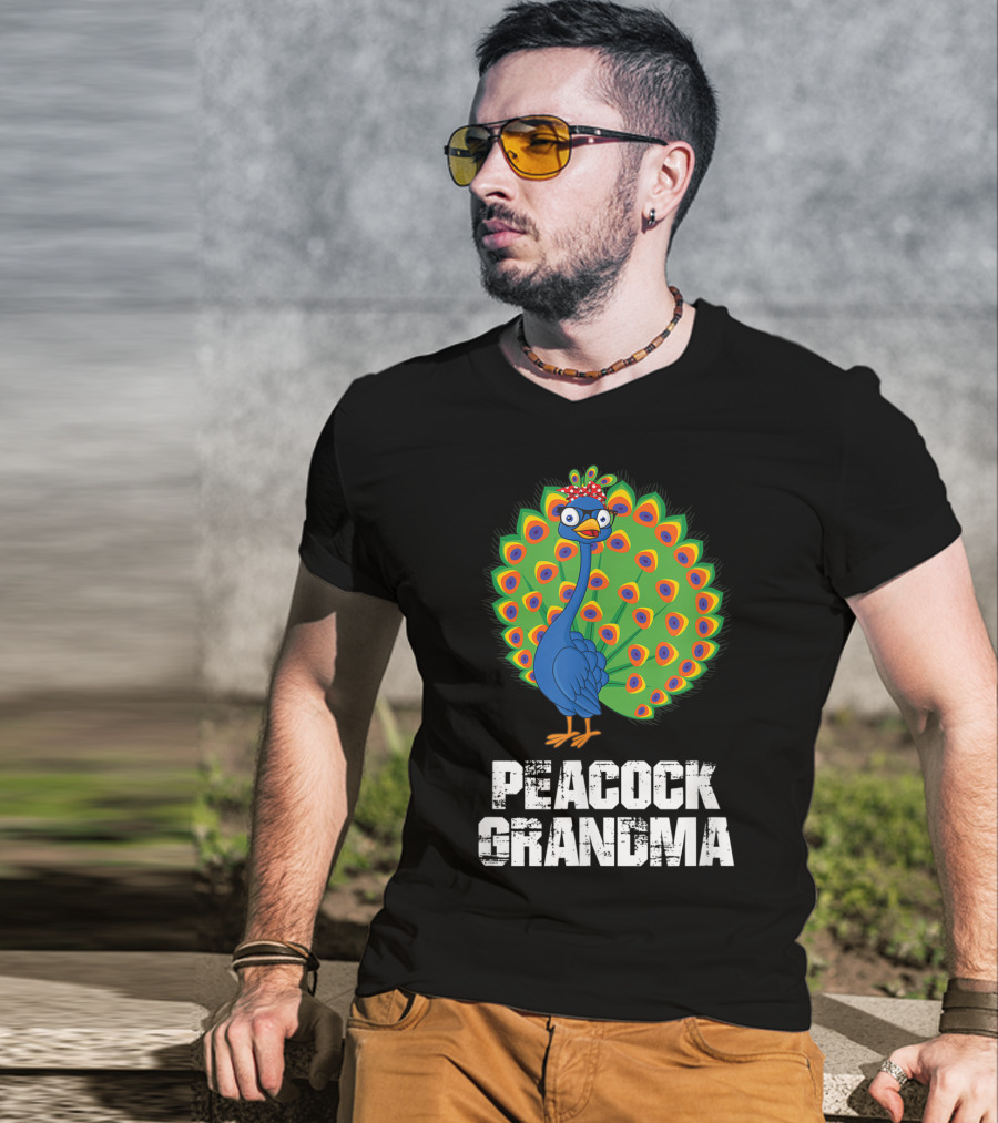 Peacock Grandma Birthday Nana T-Shirt