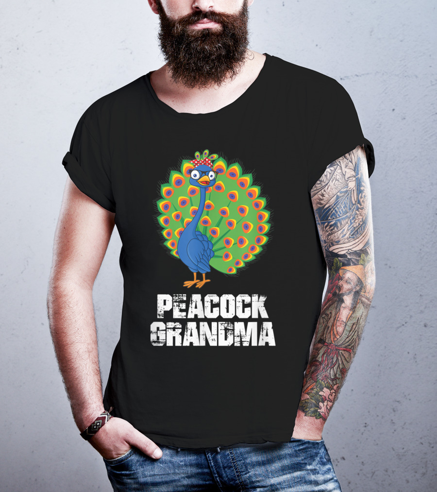 Peacock Grandma Birthday Nana T-Shirt