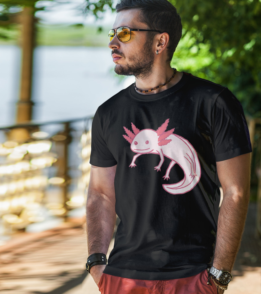 Pink Axolotl Cute Animal T-Shirt