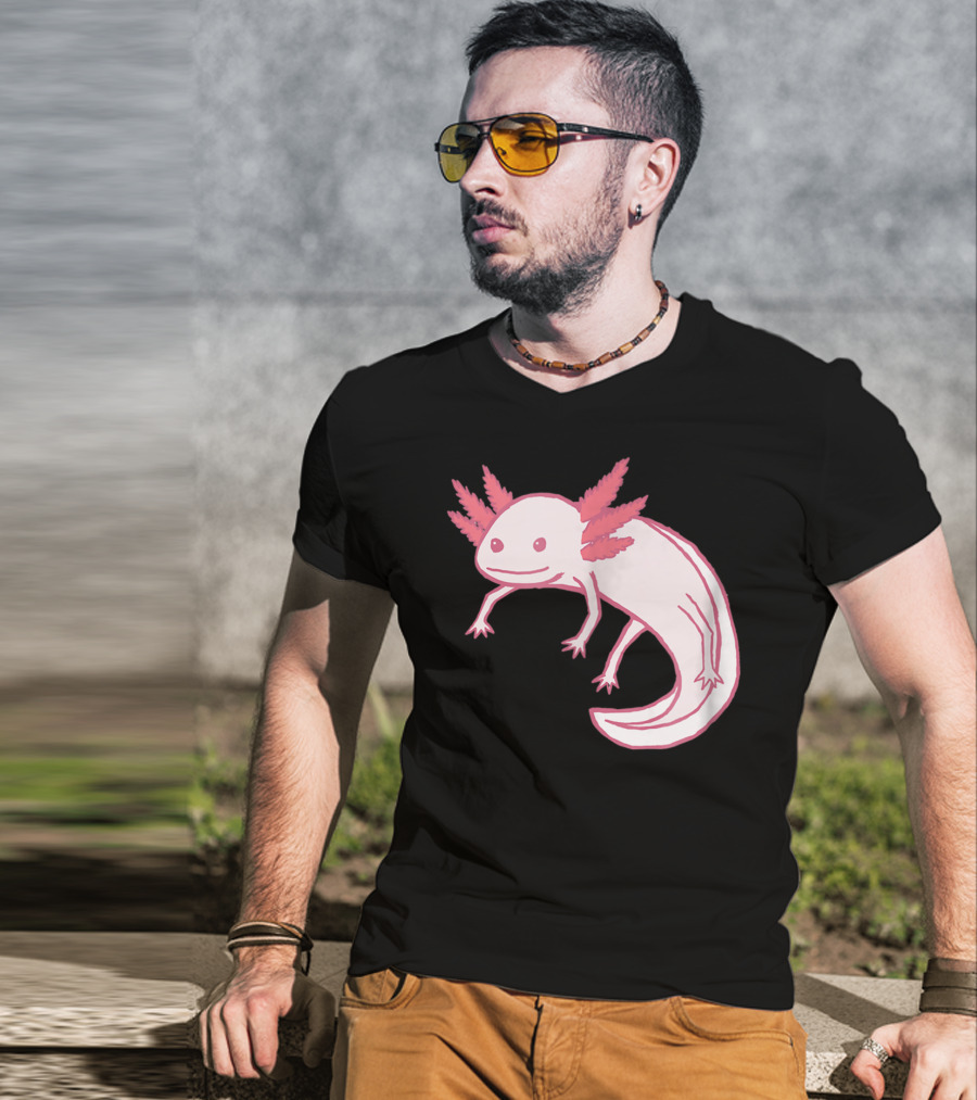 Pink Axolotl Cute Animal T-Shirt