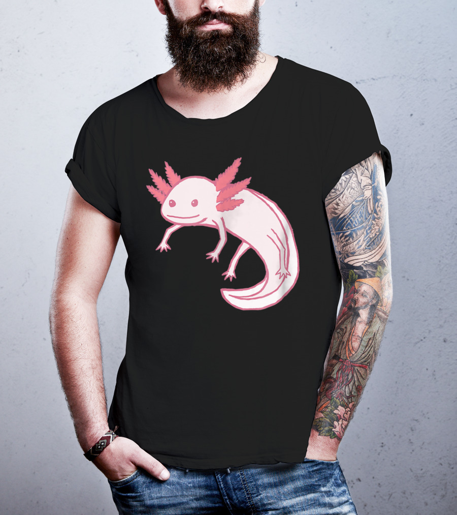 Pink Axolotl Cute Animal T-Shirt