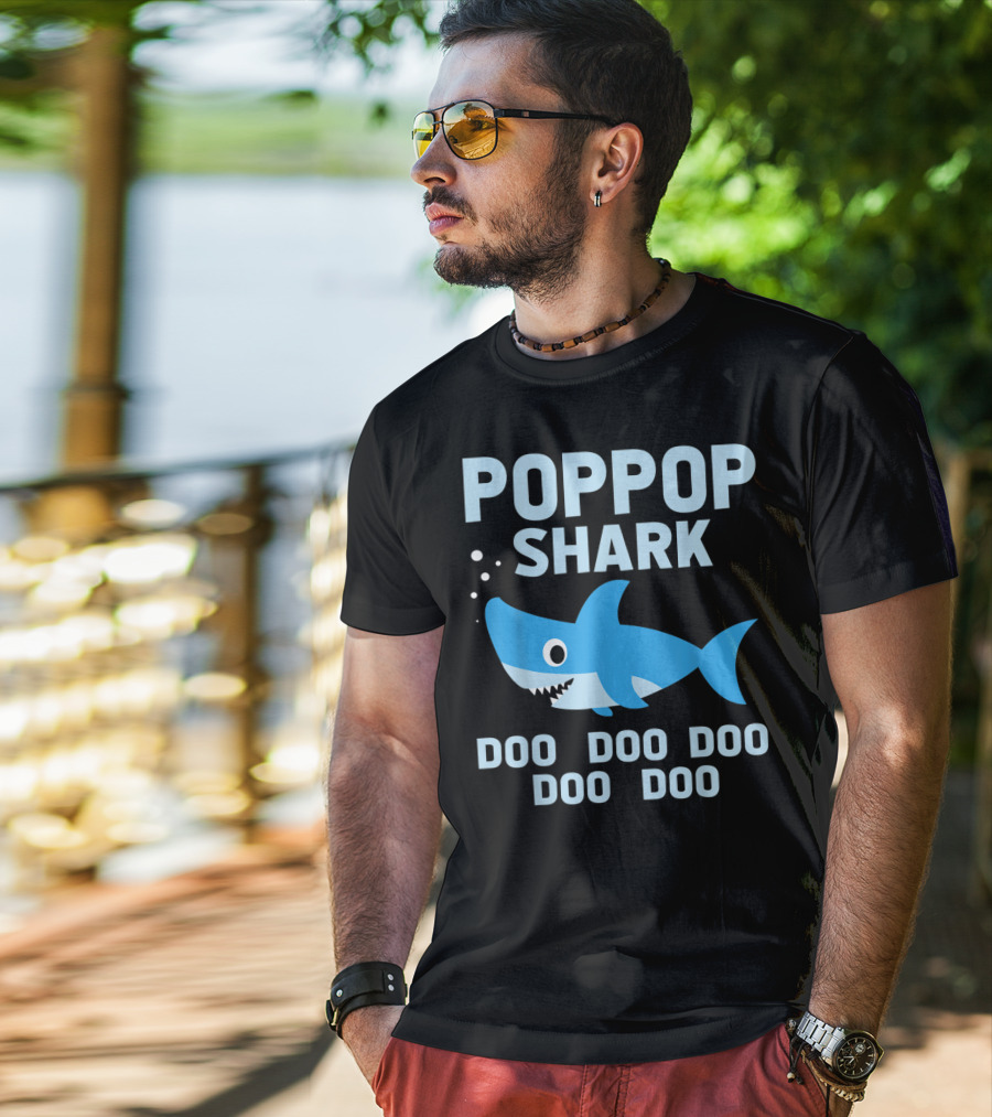 Popgop Shark Doo Doo Doo Doo Doo T-Shirt