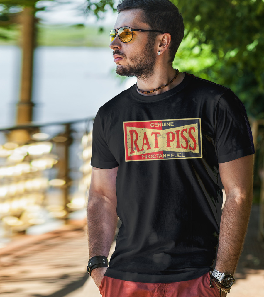Genuine Rat Piss Hi Octane Fuel Hot Rod T-Shirt
