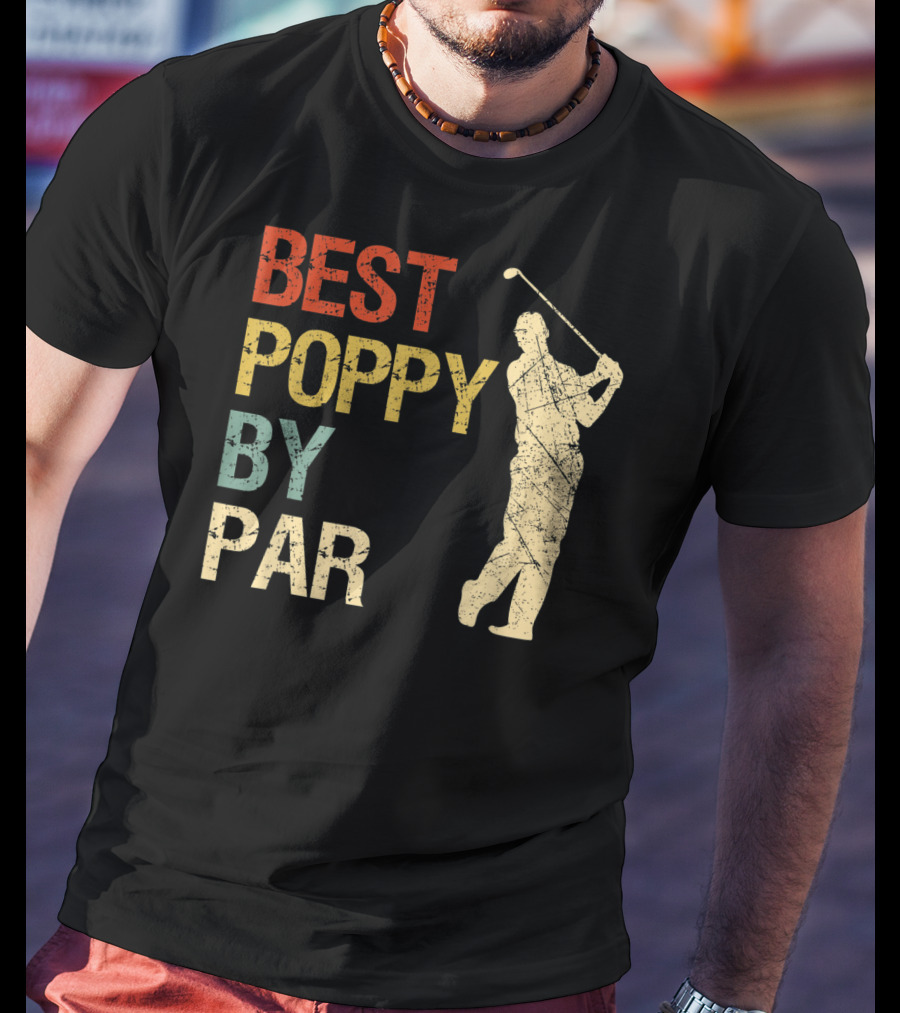 Best Poppy By Par Retro Vintage Golf T-Shirt