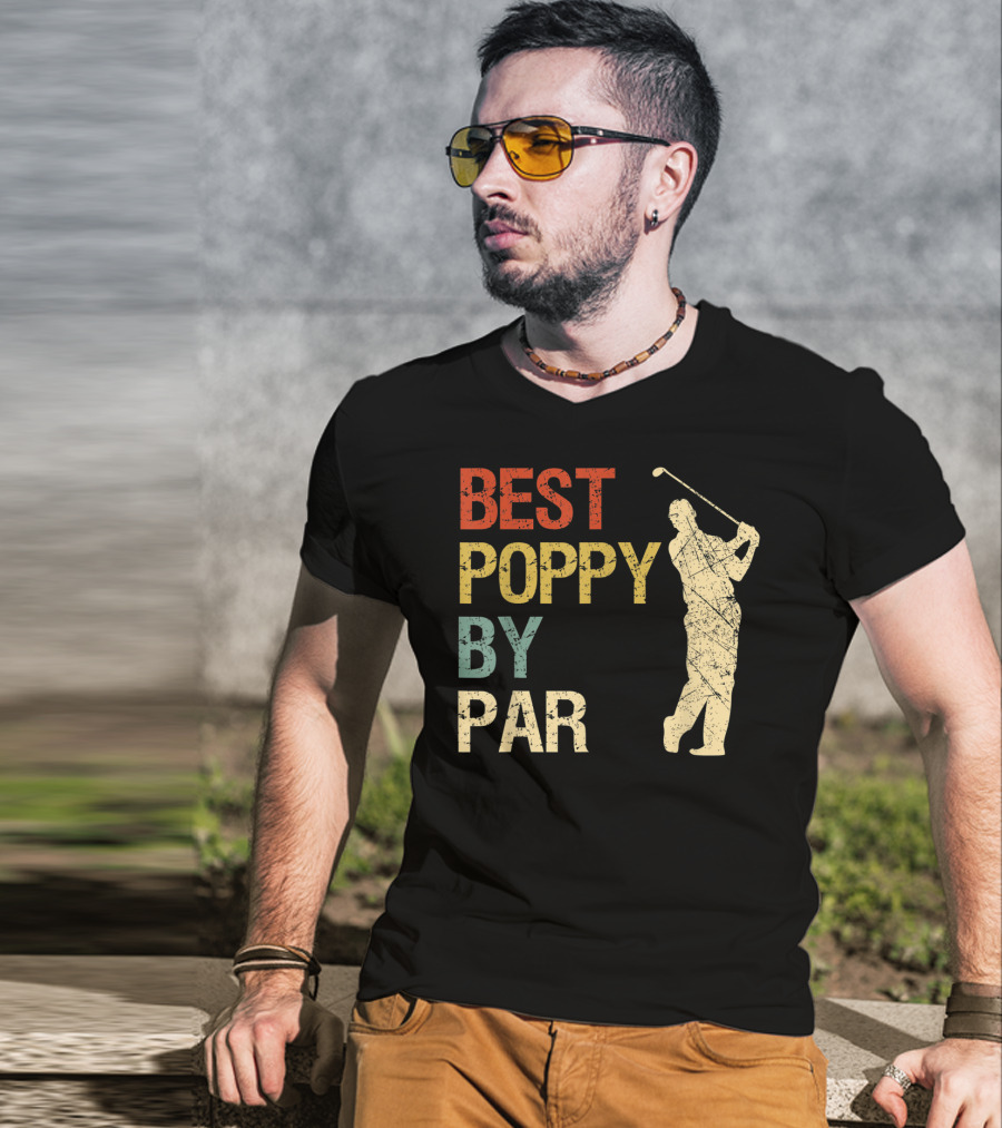 Best Poppy By Par Retro Vintage Golf T-Shirt
