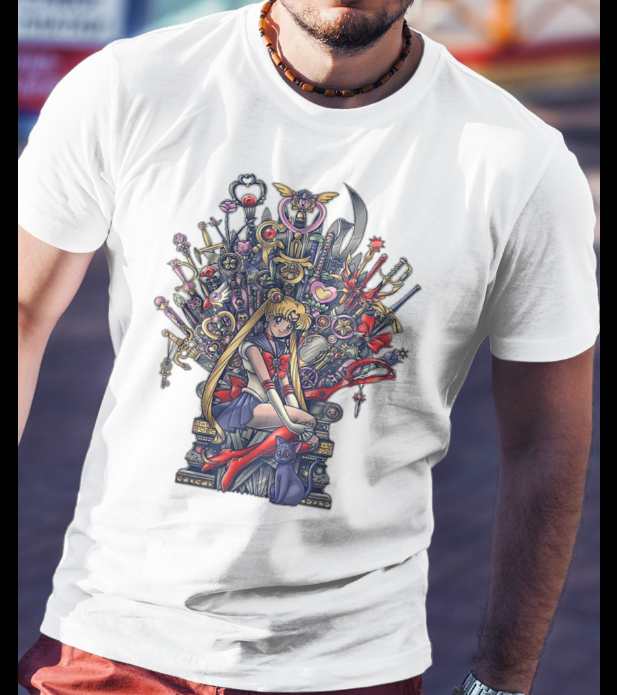 Sailor Moon Magic Throne With Keys And Cat T-Shirt