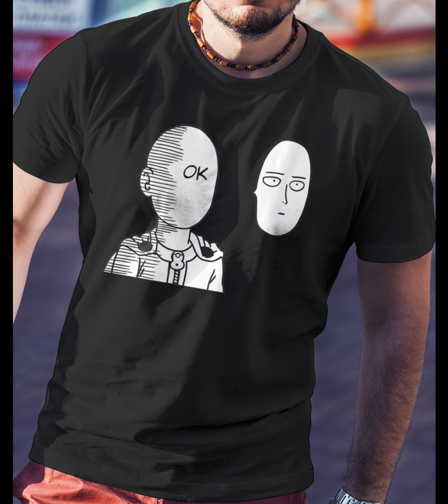 Saitama OK Face Oppai Otaku Manga T-Shirt