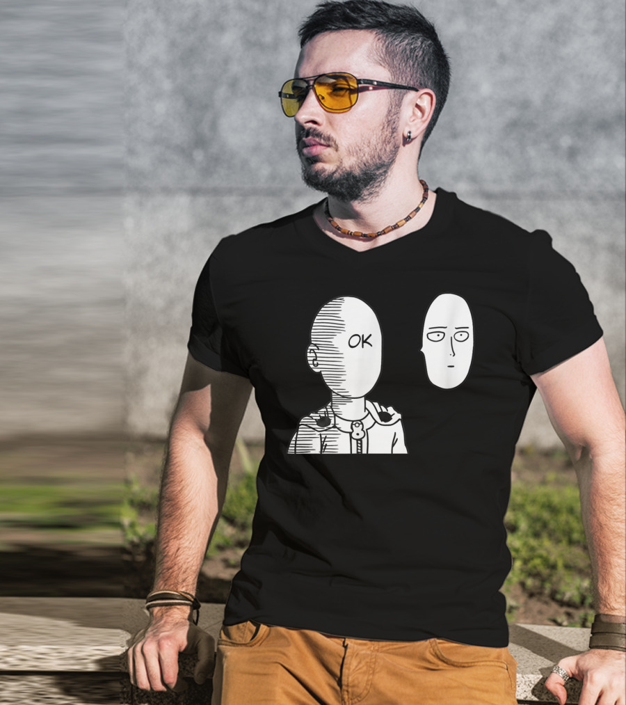 Saitama OK Face Oppai Otaku Manga T-Shirt