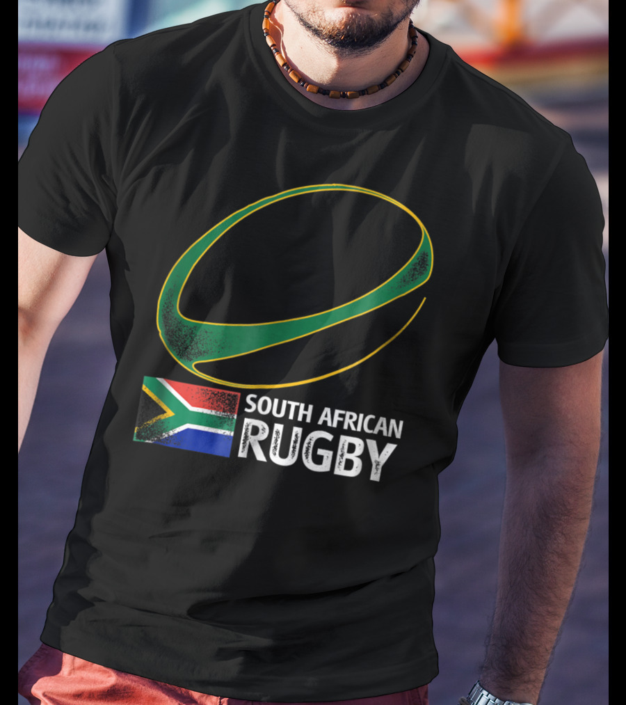South African Rugby Springbok Flag Emblem South Africa T-Shirt