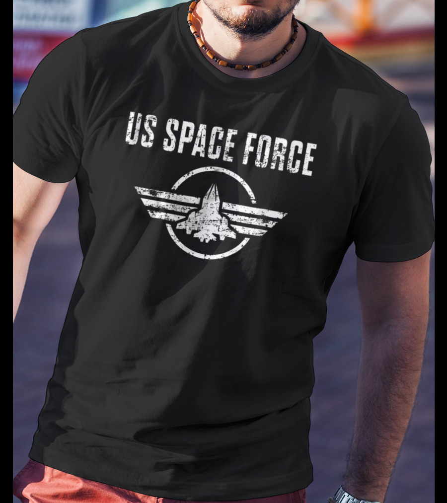 US Space Force Logo With Shuttle Wings T-Shirt