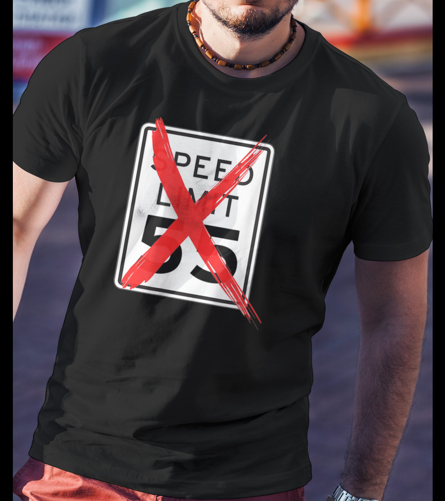 Speed Limit 55 Red Crossed Car Enthusiast T-Shirt