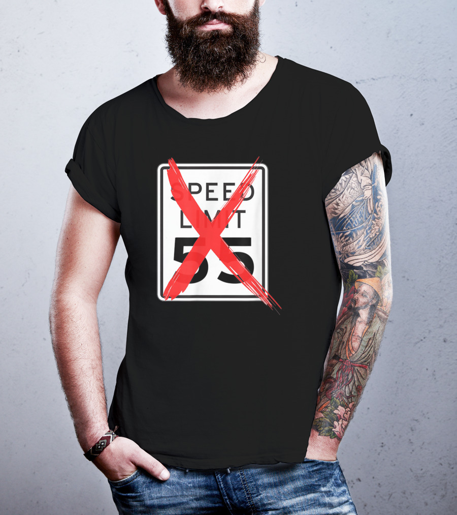 Speed Limit 55 Red Crossed Car Enthusiast T-Shirt